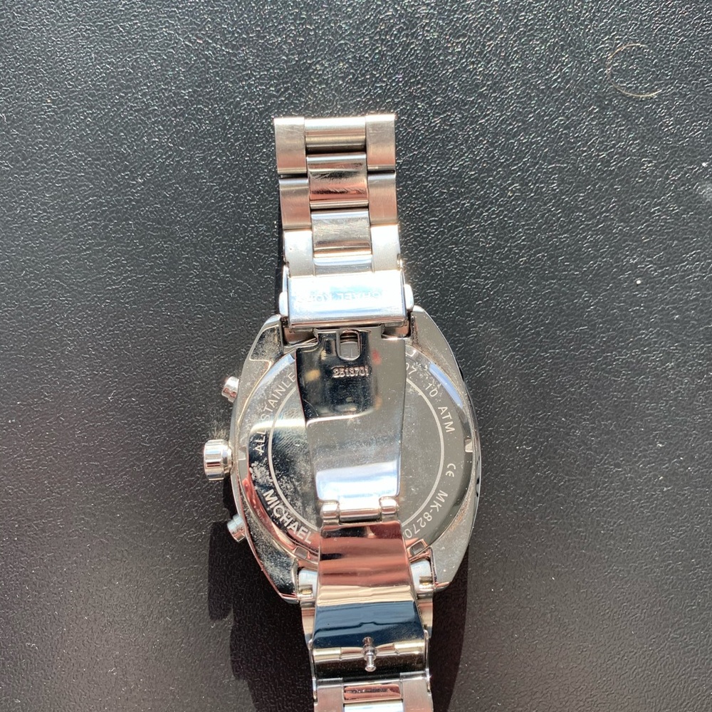 Michael Kors Black & Silver Stainless Steel Watch - Picture 2 of 5